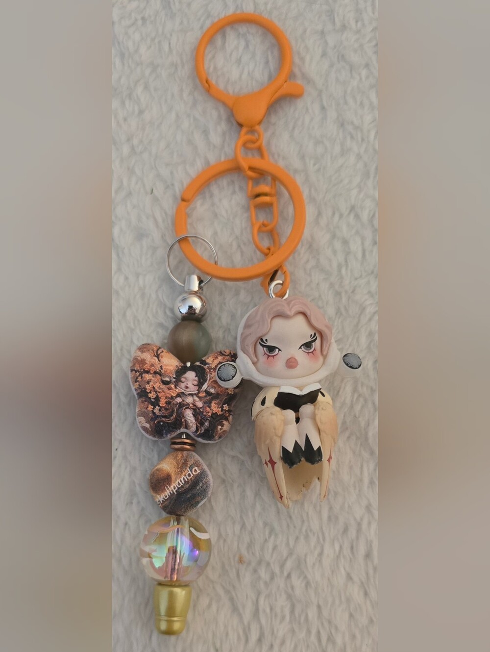 Tan & Brown Keychain/Bag Charm - Skullpanda (Inspired)